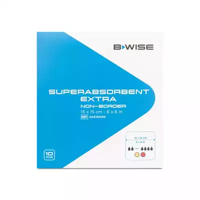 BWISE, Opatrunek extra superchłonny / Superabsorbent extra non border, 10 x 20 cm, 10 szt (1)