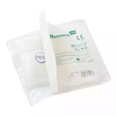 MATOCOMP, NIEJAŁOWE KOMPRESY z gazy 12-nitkowej, 8-warstwowe, 10 x 10 cm, 100 szt. (1)