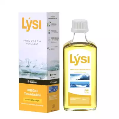 LYSI tran islandzki o smaku cytrynowym, olej 240ml