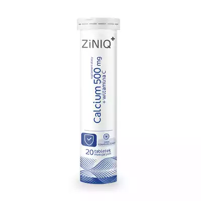 ZINIQ CALCIUM 500 MG + WITAMINA C, tabletki musujące, 20 szt.