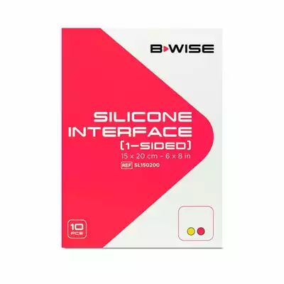 BWISE, Bezpośredni opatrunek z miękkiego silikonu, 15 cm x 20 cm, 10 szt.