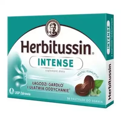 HERBITUSSIN INTENSE, pastylki do ssania, 10 szt.