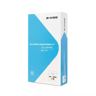 BWISE, Opatrunek superchłonny / Superabsorbent non border, 10 x 20 cm, 10 szt